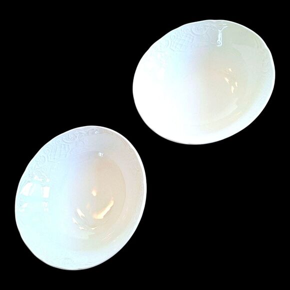 ⭐️Johnson Brothers⭐️Richmond White 2 Coupe Cereal Bowls set of TWO - Picture 3 of 10